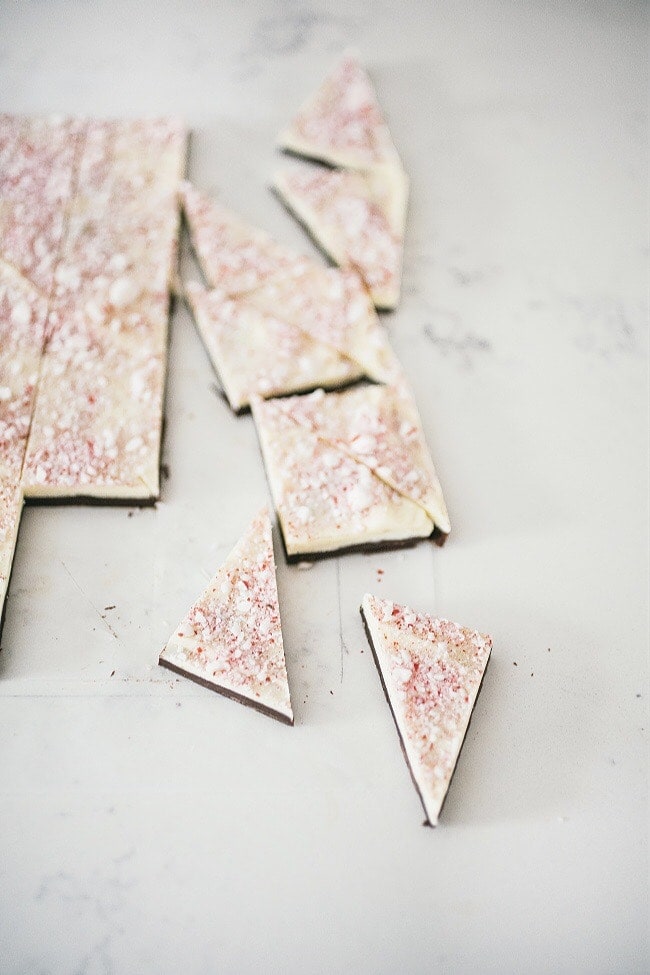 triple chocolate peppermint bark