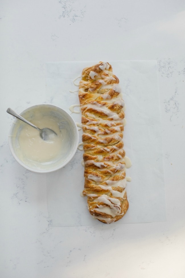 danish braid with apple and cream cheese