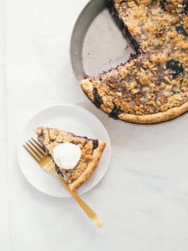 Blueberry Walnut Streusel Pie