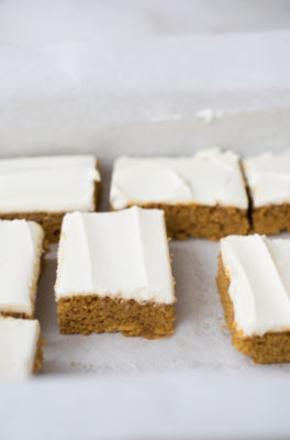 Pumpkin Bars with Cream Cheese Frosting