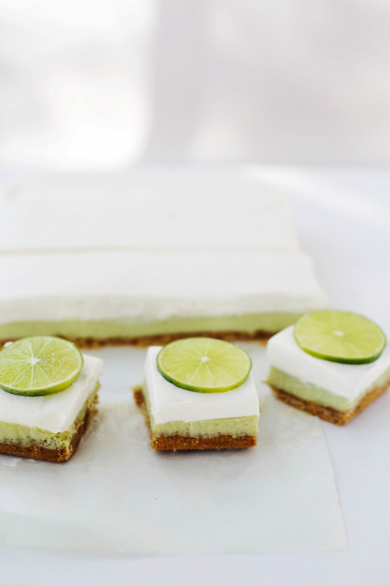 Key Lime Pie bars in slices