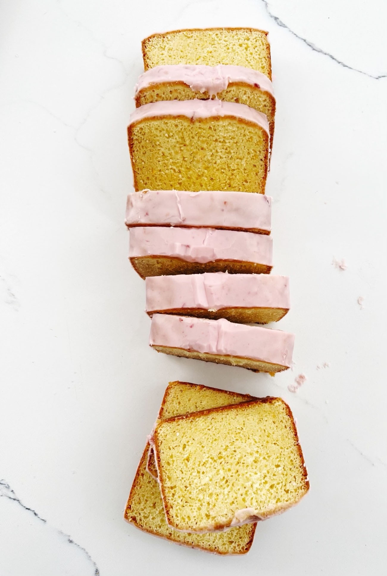 blood orange olive oil cake, sliced