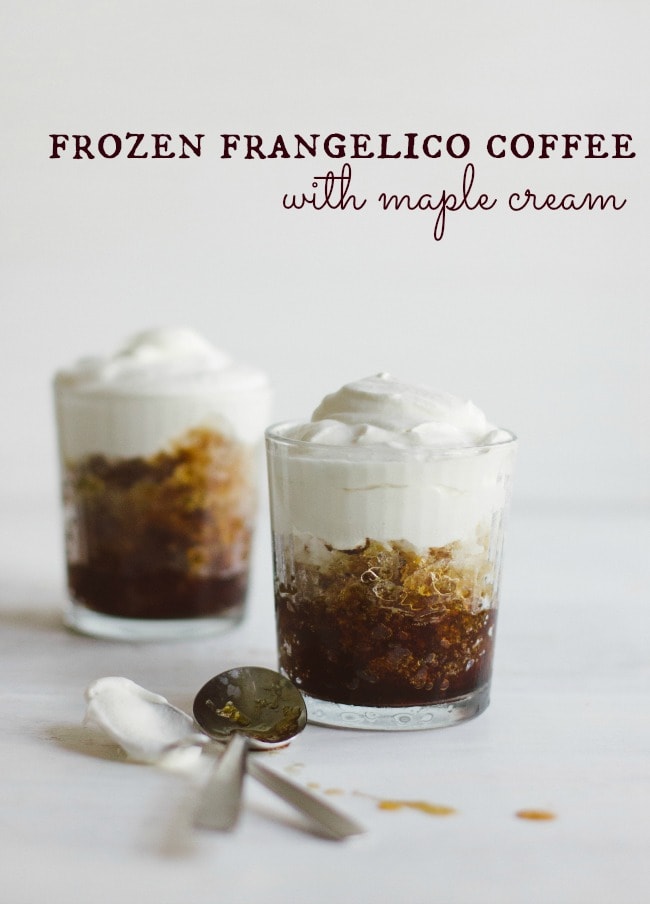 frozen frangelico coffee with maple cream | the vanilla bean blog