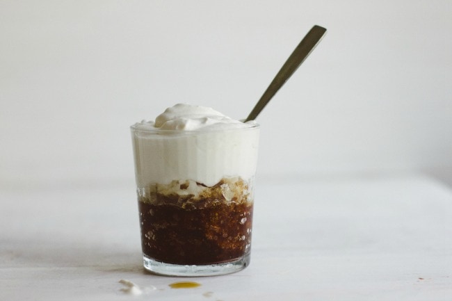 frozen frangelico coffee with maple cream | the vanilla bean blog