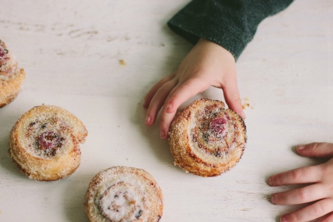 raspberry cacao nib sugar buns | the vanilla bean blog