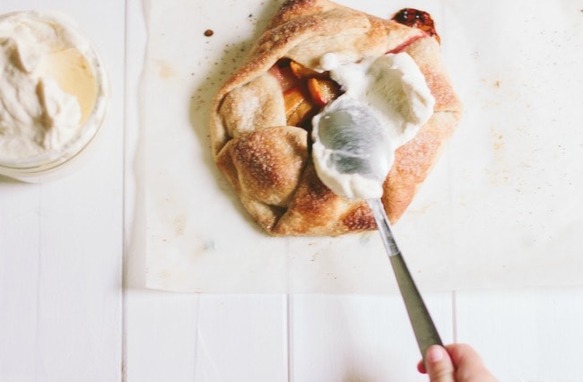 peach and cherry galette | the vanilla bean blog