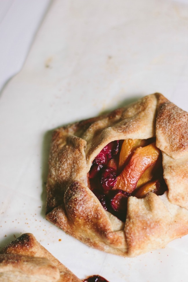 peach and cherry galette | the vanilla bean blog