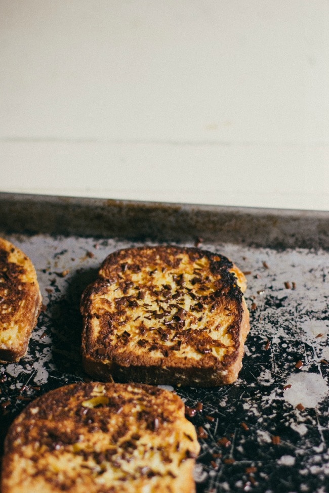 french toast with bittersweet chocolate and pears | the vanilla bean blog