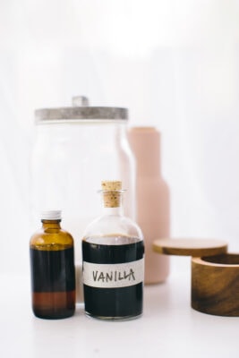 vanilla that is homemade in a jar