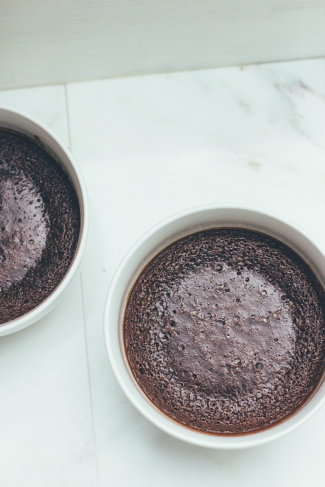 Chocolate Pudding Cake in White Bowl | The Vanilla Bean Blog | Sarah Kieffer