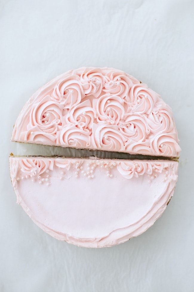 Buttermilk Cake with Rhubarb Buttercream | Sarah Kieffer | The Vanilla Bean Blog