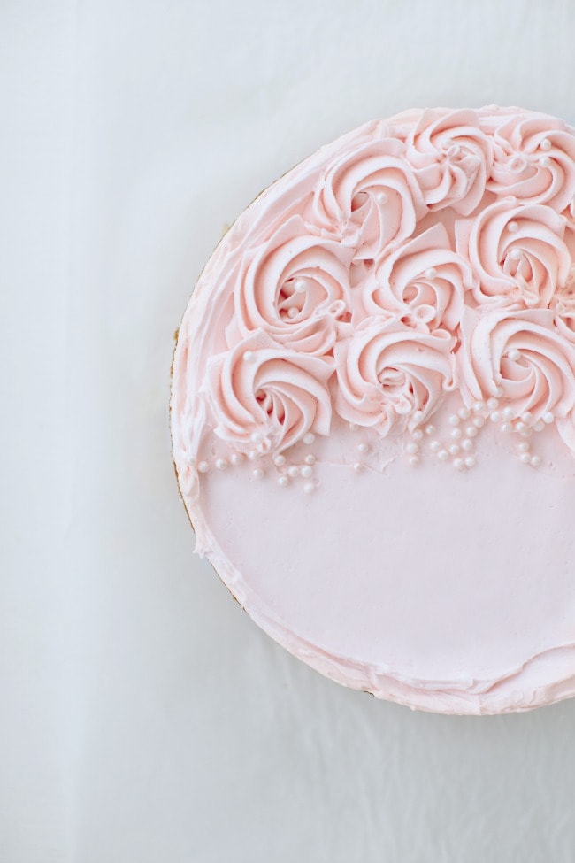Buttermilk Cake with Rhubarb Buttercream | Sarah Kieffer | The Vanilla Bean Blog