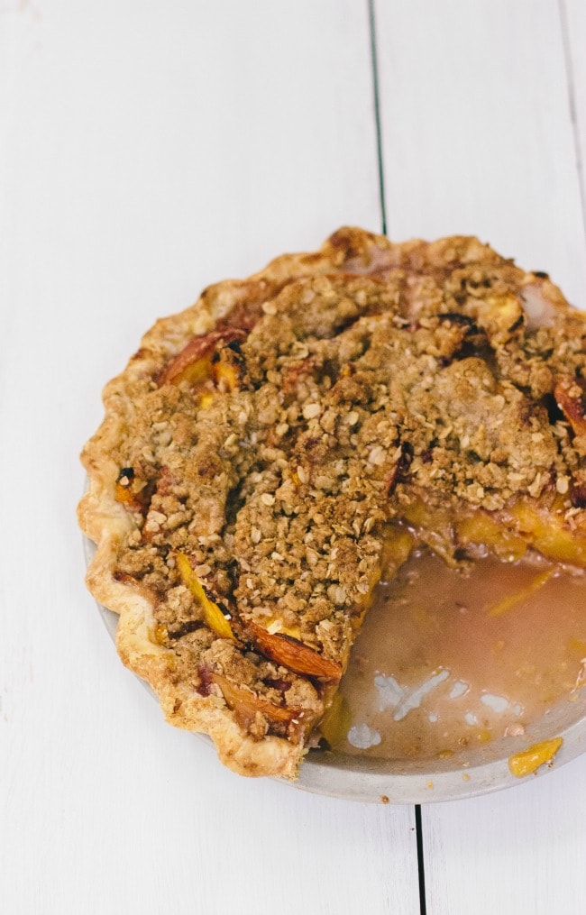 Peach Crumble Pie | Sarah Kieffer | The Vanilla Bean Blog