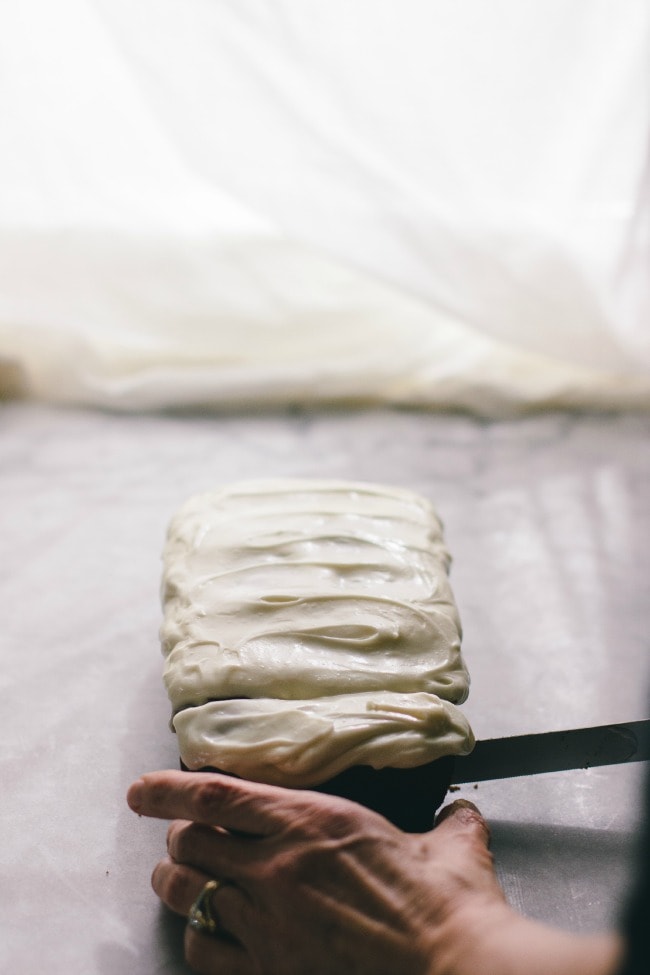 Slicing Autumn Harvest Breakfast Bread | The Vanilla Bean Blog | Sarah Kieffer
