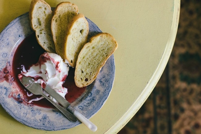 Labneh with Raspberry Coulis | Sarah Kieffer | The Vanilla Bean Blog