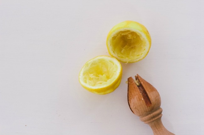 lemon with a juicer