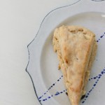 white chocolate scones on a plate