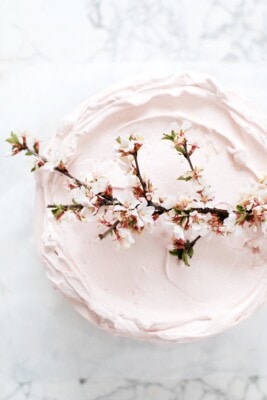 Yellow Cake with Strawberry Buttercream