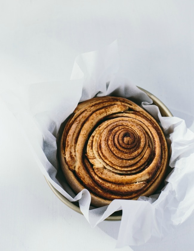 giant cinnamon buns with brown butter icing | the vanilla bean blog
