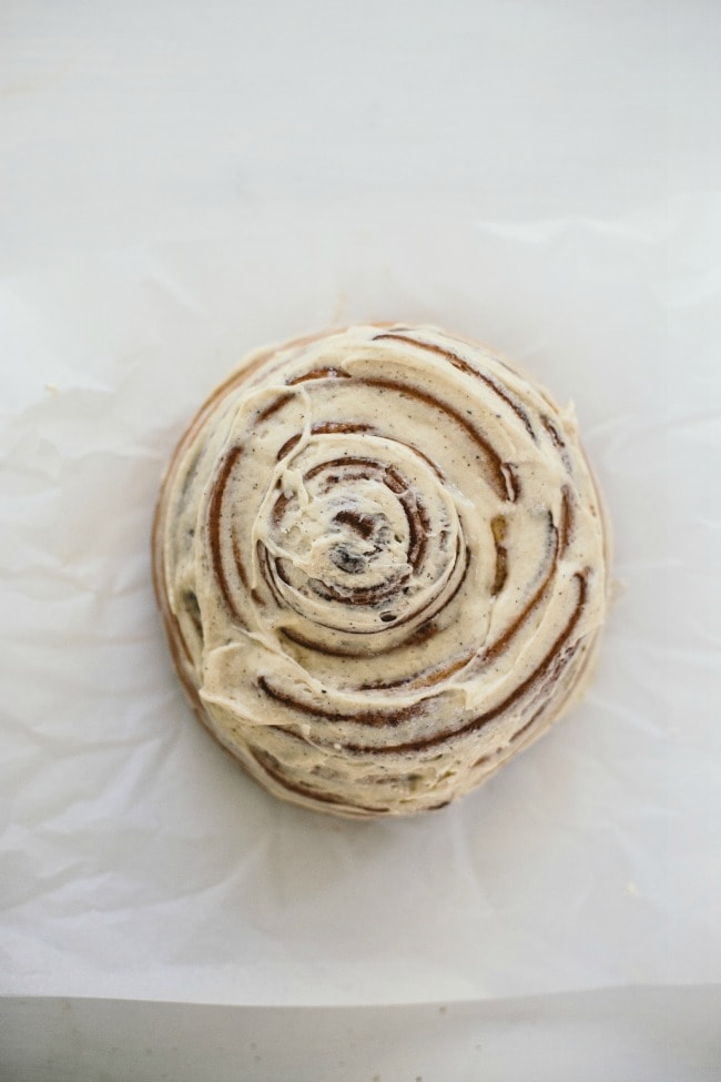 giant cinnamon buns with brown butter icing | the vanilla bean blog