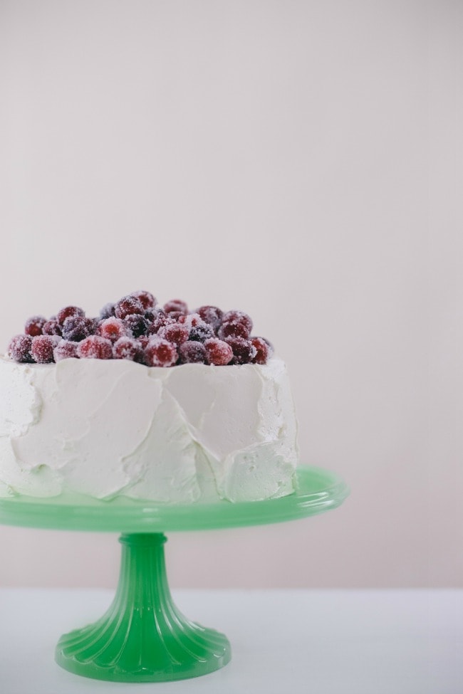 Ginger Cake With Crème Fraîche Buttercream And Sugared Cranberries | The Vanilla Bean Blog