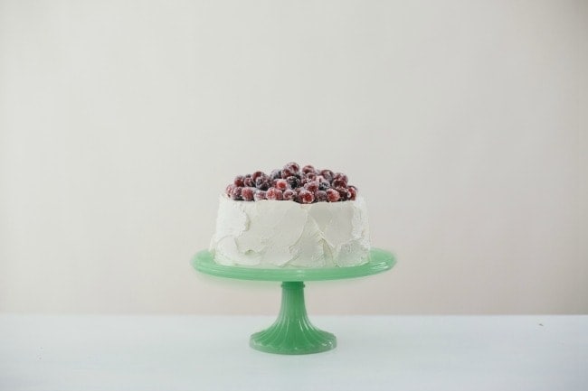 Ginger Cake With Crème Fraîche Buttercream And Sugared Cranberries | Sarah Kieffer