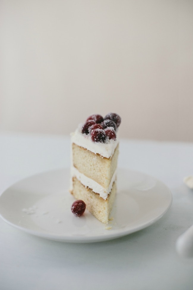 Ginger Cake With Crème Fraîche Buttercream And Sugared Cranberries | Sarah Kieffer