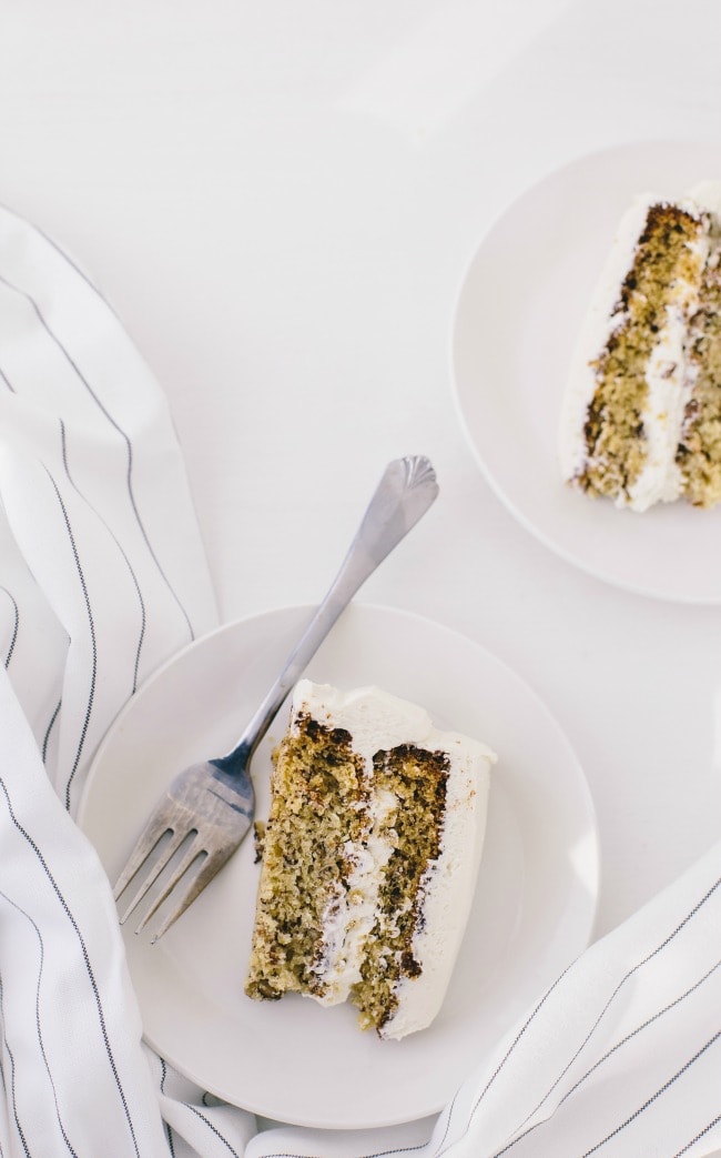 banana cake with penuche frosting | the vanilla bean blog