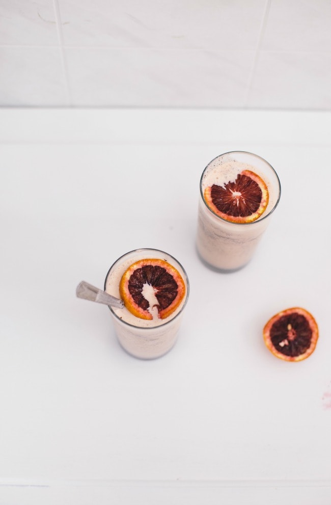 boozy blood orange + chocolate shakes | the vanilla bean blog