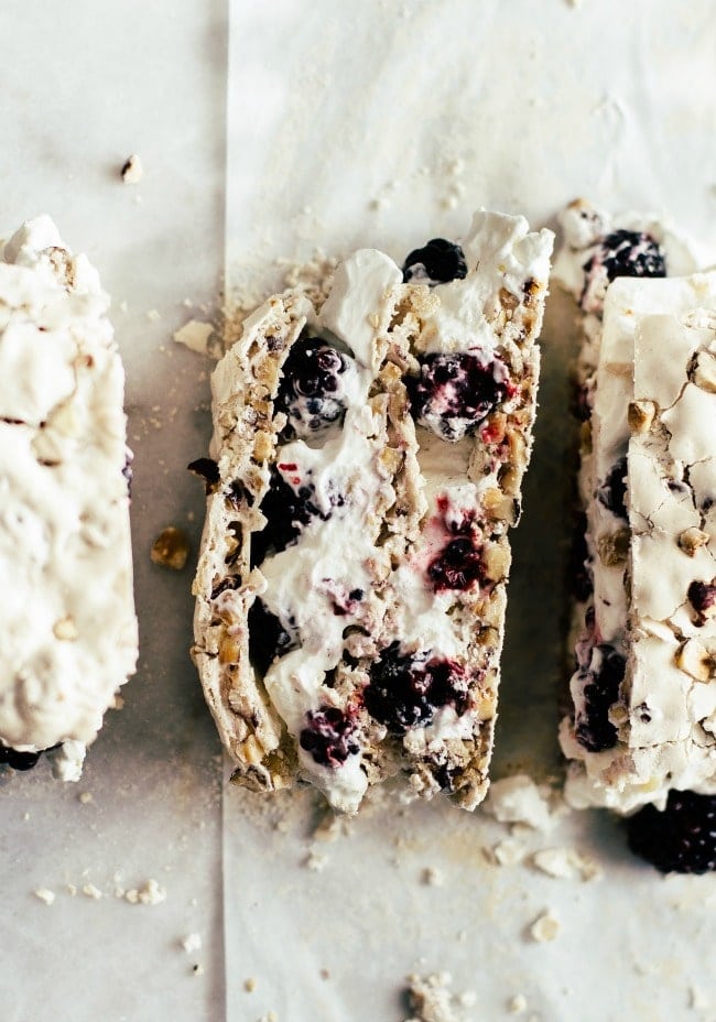 Dacquoise with Blackberries and Cream | Sarah Kieffer | The Vanilla Bean Blog