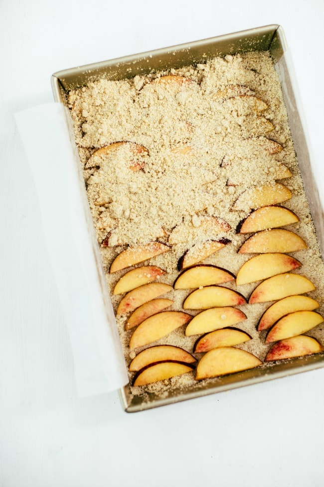 Peaches Covered with Streusel | Sarah Kieffer | The Vanilla Bean Blog