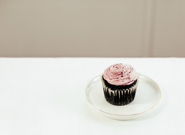 Chocolate Cupcakes with Blackberry Basil Buttercream | Sarah Kieffer | The Vanilla Bean Blog