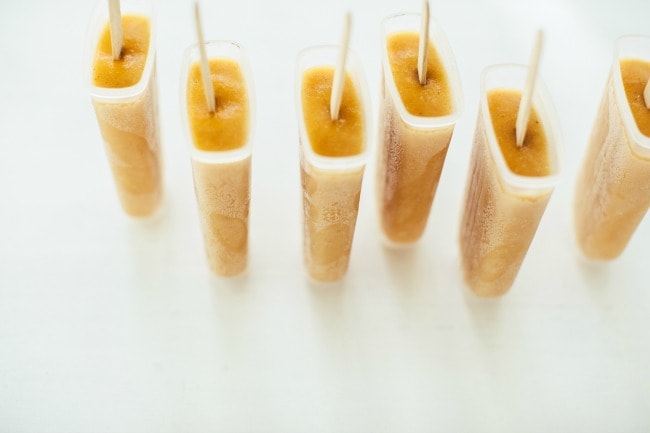 Roasted peach and caramel popsicles | Sarah Kieffer | The Vanilla Bean Blog