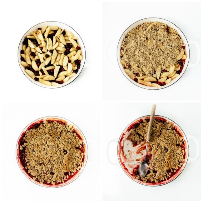 Apple Pear Cranberry Crisp With White Wine | Sarah Kieffer | The Vanilla Bean Blog