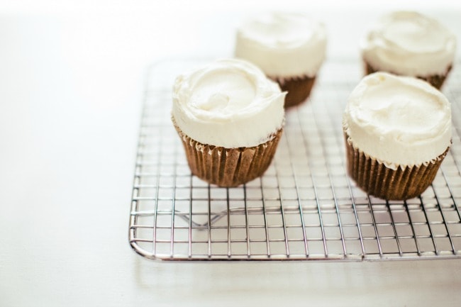 Parsnip Cardamom Cupcakes With Maple Cream Cheese Frosting | Sarah Kieffer