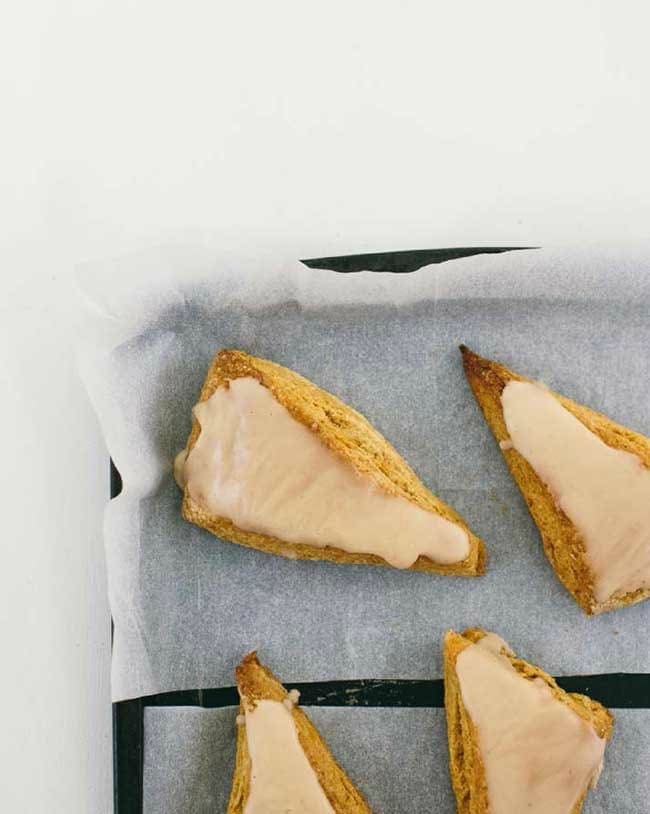 Mini Glazed Pumpkin Scones - Ahead of Thyme