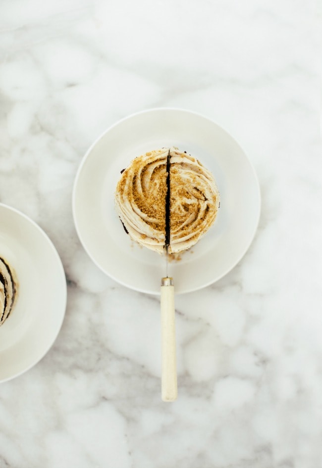 Chocolate Chip Mini Cakes With Peanut Butter Buttercream | Sarah Kieffer