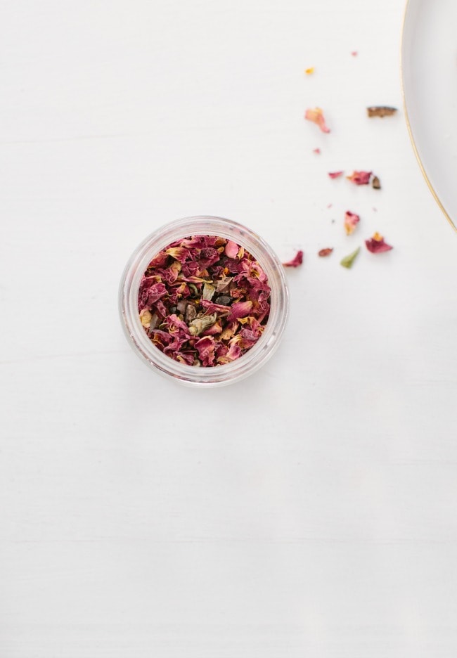 A Jar of Dried Rose Petals