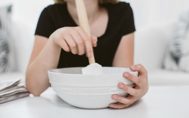 Child Mixing Batter | Sarah Kieffer | The Vanilla Bean Blog