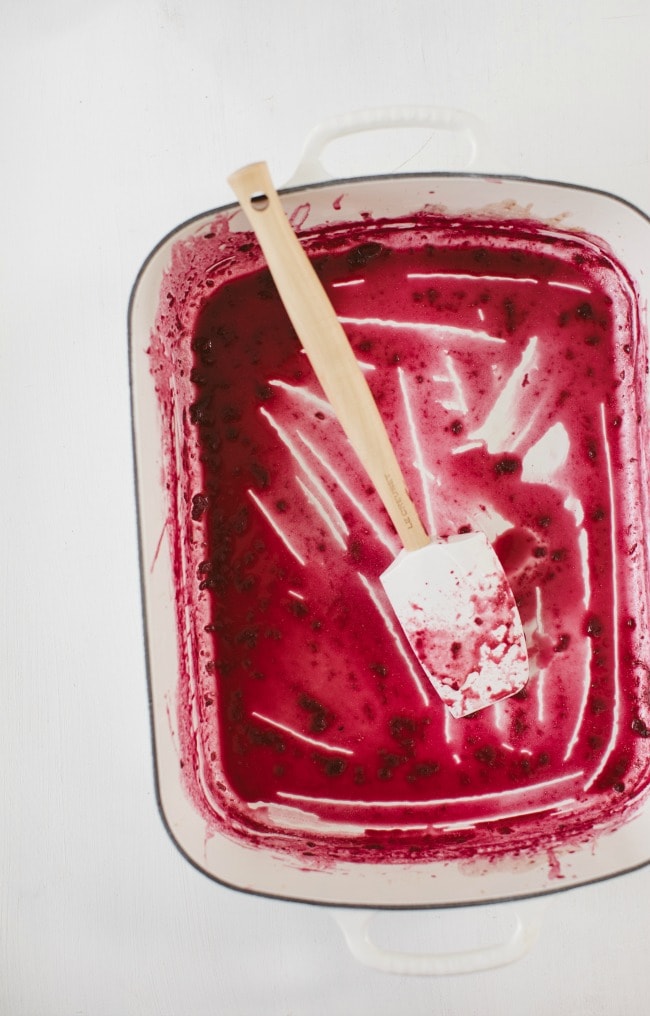 Spatula and Baking Dish Stained with Berries | Sarah Kieffer