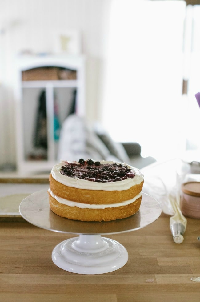 Crème Fraîche Cake With Roasted Berries | The Vanilla Bean Blog