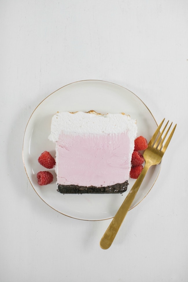 Raspberry Crème Fraîche Ice Cream Cake | Sarah Kieffer