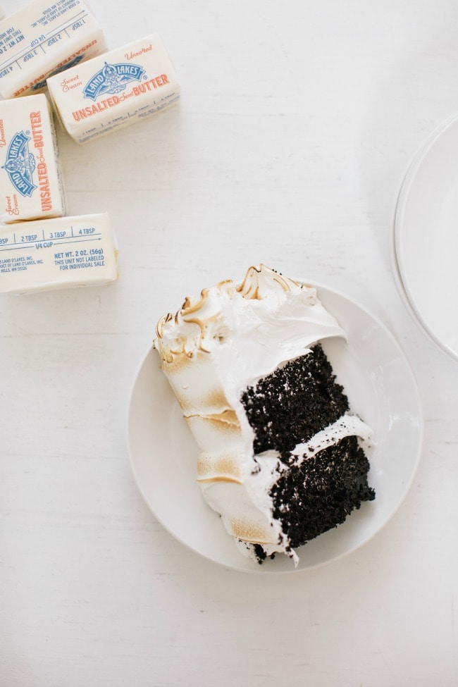 A slice of Chocolate Cake with Seven Minute Frosting Recipe | The Vanilla Bean Blog