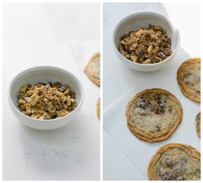 Chocolate Chip Cookies Crumbled for Ice Cream | The Vanilla Bean Blog