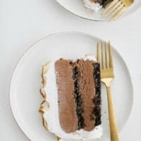 chocolate ice cream cake with mint meringue recipe | The Vanilla Bean Blog