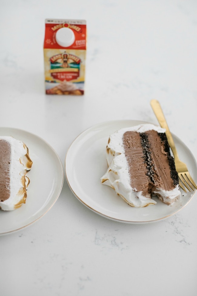 chocolate ice cream cake with mint meringue recipe | The Vanilla Bean Blog