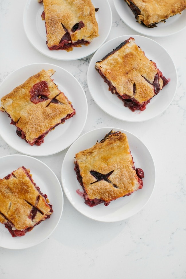 Cherries & Cream Slab Pie Slices | Sarah Kieffer | The Vanilla Bean Blog