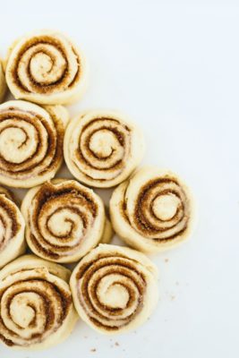 sweet dough made into cinnamon rolls