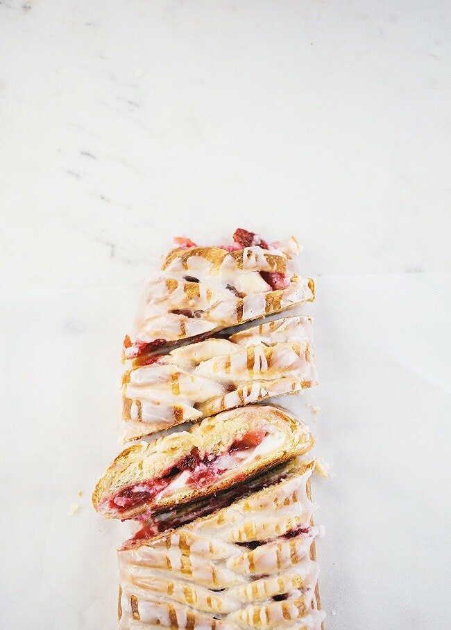 Cranberries and Cream Danish Braid | Sarah Kieffer | The Vanilla Bean Blog