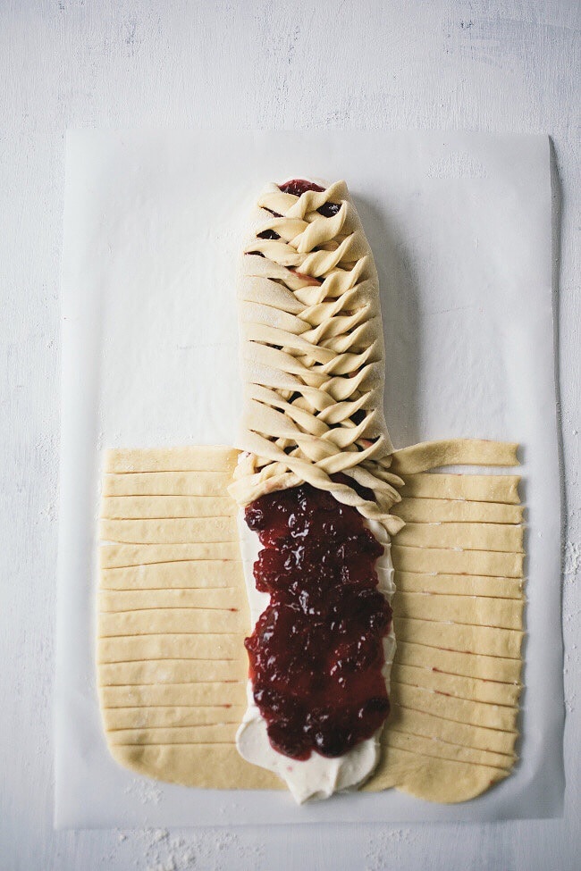 Cranberries and Cream Danish Braid | Sarah Kieffer | The Vanilla Bean Blog